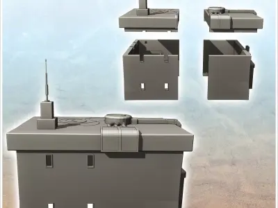 Futuristic house with bionic door and exterior drainpipes 18 - F 3D print model