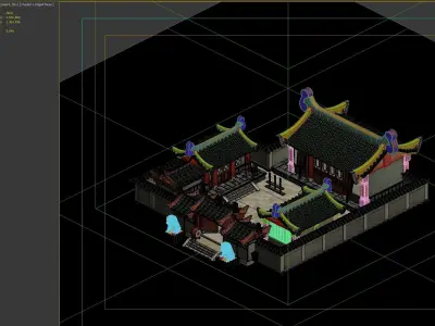 prison cartoon 3D model