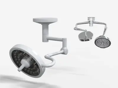 Surgical lighting Medical Low-poly 3D model