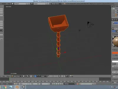 low poly torch blender Free 3D model