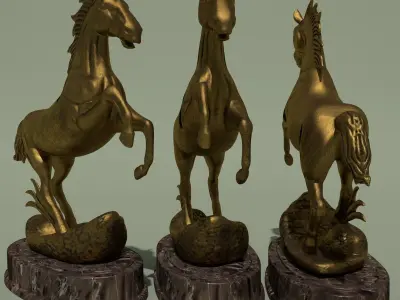 Horse Statuette 2G 3D model
