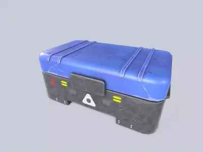 Scifi loot box Low-poly 3D model