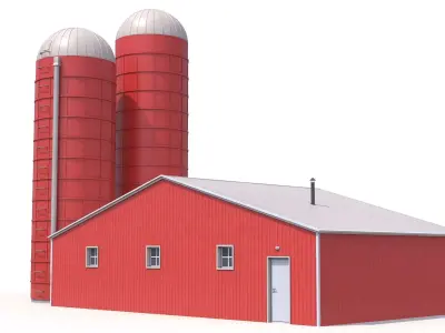 Farm Building 21 PBR Low-poly 3D model