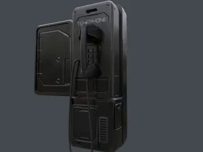 Scifi Monitors Dirty Props Low-poly 3D model