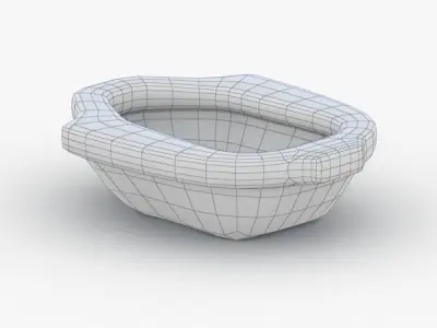 1629 - Bathtub Low-poly 3D model