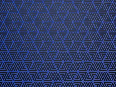 Blue Geometric Sci-Fi Triangle Pattern PBR Seamless Texture