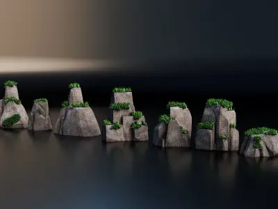 Rocks Low-poly 3D model order