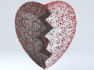 Sci-Fi Shapes The Broken Heart 3D model