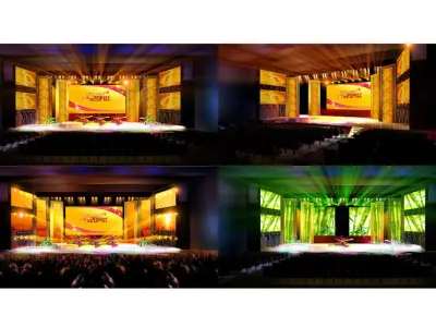 Stage party concert fashion catwalk T station  2 3D model