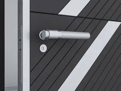 Aluminium door 302 3D model