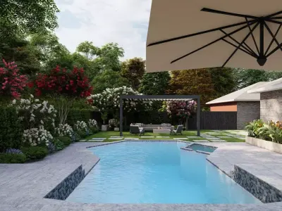 Garden Landscape 3D Model - SketchUp and Lumion Scene 3D model