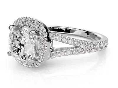 Engagement ring Calista 1-50ct 3D print model