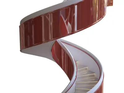 Spiral staircase 03 3D model