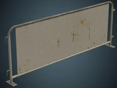 Crowd Barrier 5C Low-poly 3D model