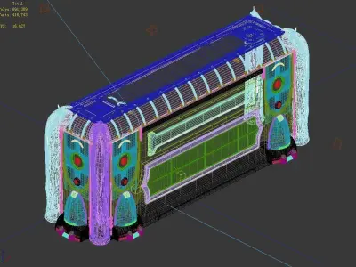Space Station - City Gate Wall 01 3D model