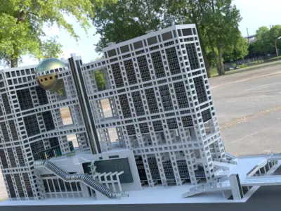 Fuji TV Headquarters 3D model