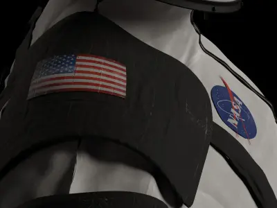 NASA Space Suit Low-poly 3D model