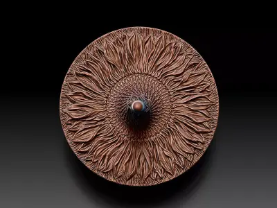 Sunflower Spinning Top 3D print model