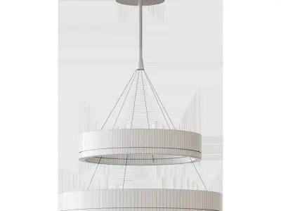 Pendant lamp Double Circle diameter 44 3D model