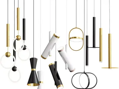Super Exclusive Pendant Lights Set 2 3D model