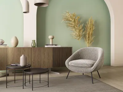 Interior scene living room 12 3D model