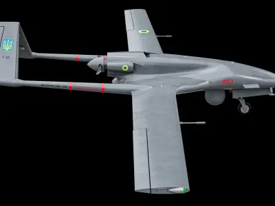  Bayraktar TB2 UCAV Drone Ukrainian Version PBR 