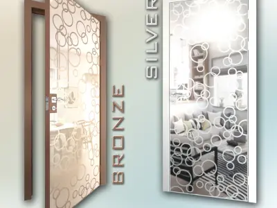 Mirrored door 04 Low-poly 3D model