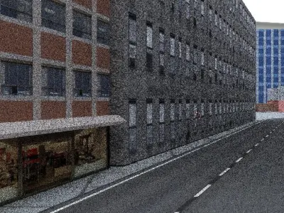 low poly city minecraft Low-poly 3D model