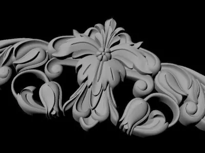 dekor gold ornament 3D model 2