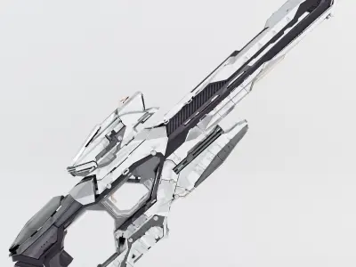 Sci-fi Range Rifle Low-poly 3D model