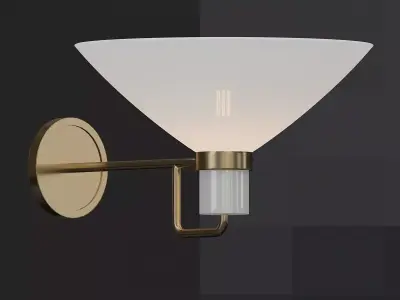 Sconce wall with glass shade 3D model