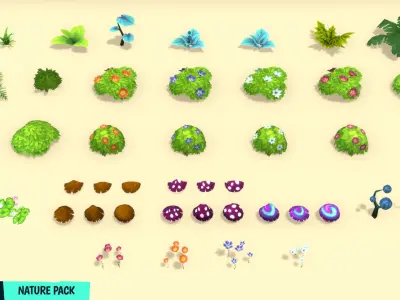 FANTASTIC - Nature Pack Low-poly 3D model