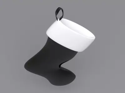 Christmas Stockings black 3D model