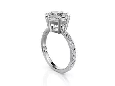 Engagement ring Soraya 3ct 3D print model