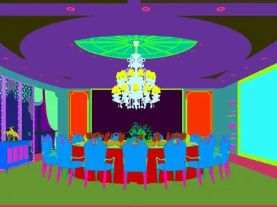 Business Restaurant - Coffee - Banquet  49 3D model