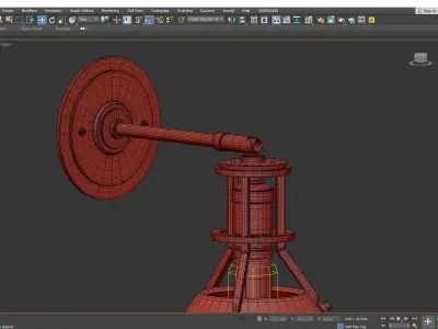 Painted Wall Sconce Low-poly 3D model