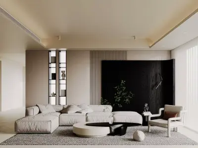 living room V-Ray Renderer 3D model get
