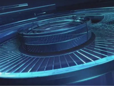 SciFi Lens tunnel scene 3D model