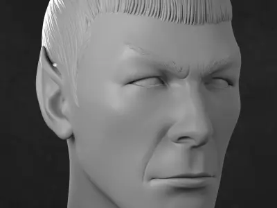 Spock 3D printable head 3D print model