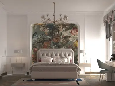 Charming Whimsical Girls Bedroom Kids Room Scene Free 3D model