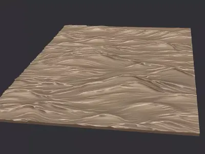 Ocean Wave Wall Art Panel 3D print model