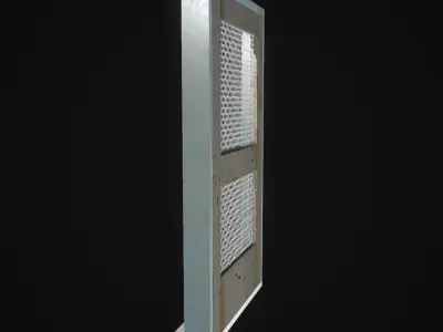Door Lowpoly metal Low-poly 3D model