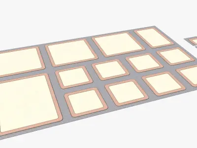 Road04 pair of mats Low-poly 3D model