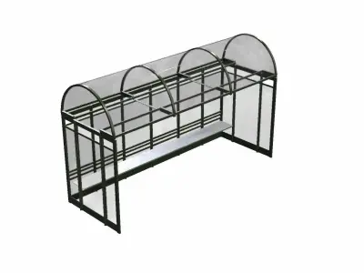 Bus Shelter Low-poly 3D model