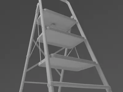 Garden stepladder Low-poly 3D model