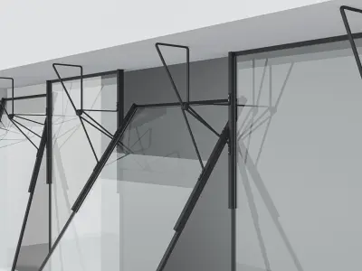 Aluminium window 13 3D model