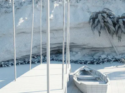 Exterior 002 Beach 3D model