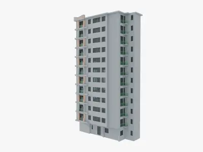 Residential Apartment Building 4 3D model