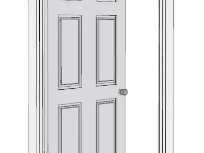 Door Frame with hinges Free 3D model