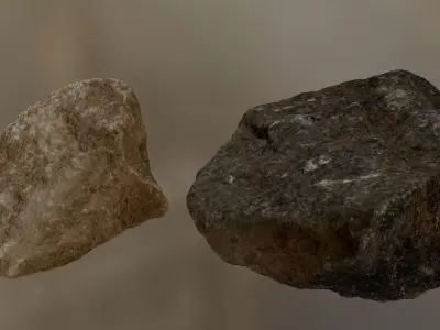 Mixed Rock Collection 002 Low-poly 3D model